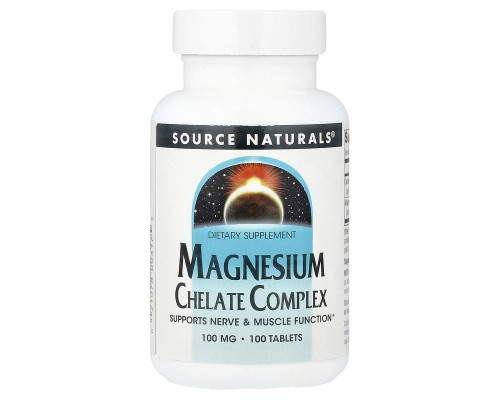 Магній хелат комплекс Source Naturals 100 таблеток