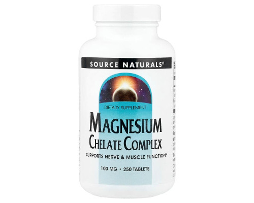 Магній хелат комплекс Source Naturals 250 таблеток