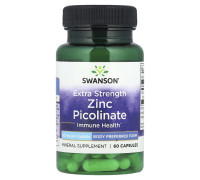 Цинк Пиколинат Extra Streight Swanson (Zinc Picolinate) 50 мг, 60 капсул