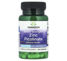 Цинк піколінат Extra Straight Swanson (Zinc Picolinate) 50 мг, 60 капсул