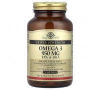 Омега-3 ЭПК и ДГК Solgar, тройной концентрации, 950 мг, 50 капсул