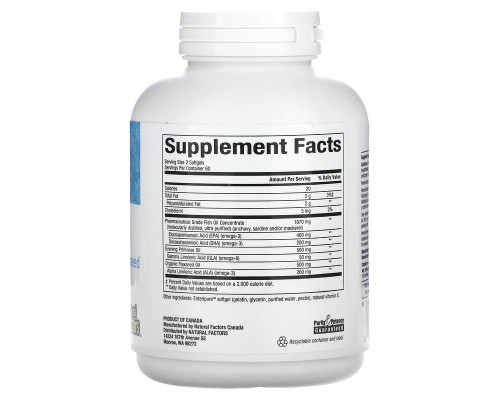     Natural Factors, WomenSense, RxOmega-3, 120 мягких таблеток Enteripure