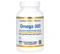 Омега-800 ультраконцентрований риб’ячий жир з омега-3 California Gold Nutrition 1000 мг 90 капсул