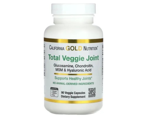 Глюкозамін, хондроїтин та ЧСЧ, Total Veggie Joint, California Gold Nutrition, 90 капсул