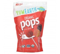 Органические леденцы YumEarth 310 г, 50 шт\упаковка, вкусы ассорти