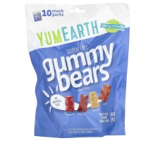 Жевательные мишки YumEarth 10 упаковок по 19,8 г со вкусами асорти