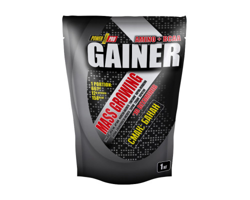 Гейнер Power Pro Super Mass Gainer 1 кг (смак в асортименті)