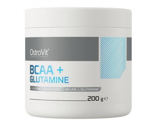 Амінокислоти BCAA + Глютамін OstroVit 200 г (смак в асортименті) Амінокислоти BCAA + Глютамін OstroVit 200 г (смак в асортименті)