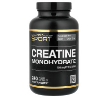 Креатин моногідрат California Gold Nutrition 750 мг, 240 рослинних капсул