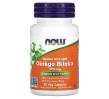 Гінкго Білоба Now Foods (Ginkgo Biloba) 120 мг 50 рослинних капсул