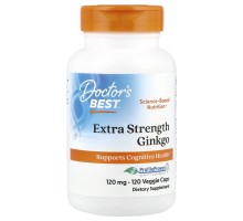 Гинкго с повышенной силой действия Doctor's Best 120 мг, 120 вегетарианских капсул