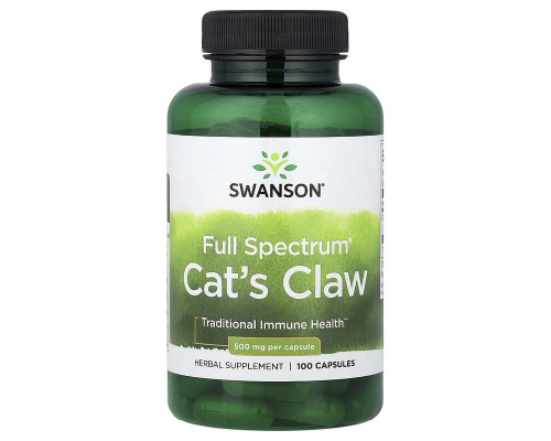 Кошачий коготь Swanson (Cat`s Claw) 500 мг 100 капсул