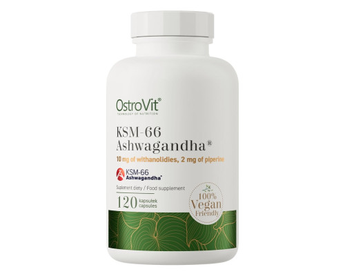 Ашваганда OstroVit Vege KSM-66 Ashwagandha 120 капсул