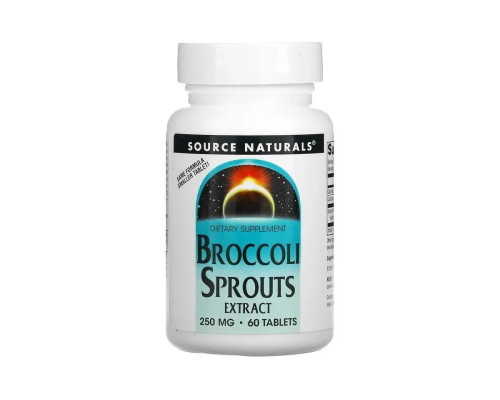 Source Naturals, екстракт паростків броколі, 250 мг, 60 таблеток (SNS-01104)