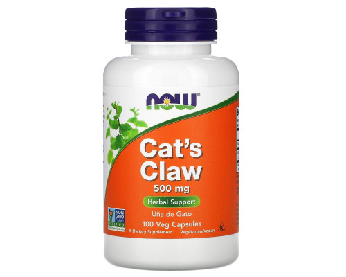 Кошачий коготь Now Foods (Cat`s Claw) 500 мг 100 растительных капсул