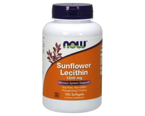 Лецитин Now Foods (Sunflower Lecithin) 1200 мг 100 капсул