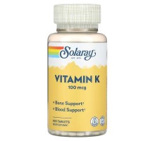 Витамин К Solaray (Vitamin K) 100 мкг 100 таблеток