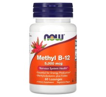 Метил B-12 Now Foods (Methyl B-12) 5000 мкг, 60 табл для рассасывания