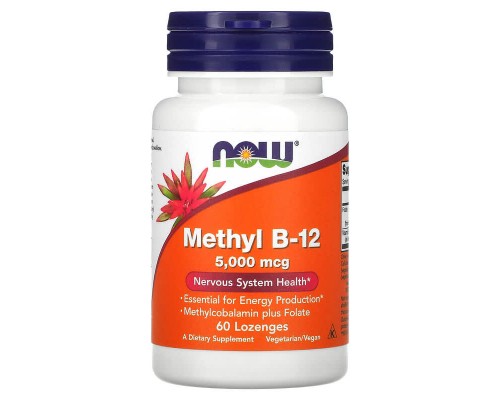 Метил B-12 Now Foods (Methyl B-12) 5000 мкг, 60 табл для рассасывания