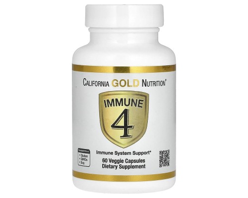 Средство для укрепления иммунитета Immune 4 California Gold Nutrition, 60 вегетарианских капсул