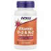 Вітаміни D3 та K2 Now Foods 120 рослинних капсул