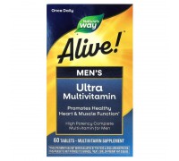 Ультрамультивитамины для мужчин Alive! Nature's Way 60 таблеток