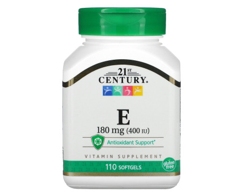 Вітамін E 21st Century (Vitamin E) 180 мг 400 МО 110 м'яких таблеток