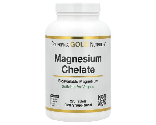 Хелат Магния с кальцием California Gold Nutrition 270 таблеток