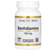 California Gold Nutrition, бенфотіамін, 150 мг, 90 рослинних капсул