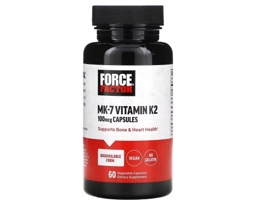 Вітамін К2 (MK-7) Force Factor 100 мкг, 60 капсул Вітамін К2 (MK-7) Force Factor 100 мкг, 60 капсул