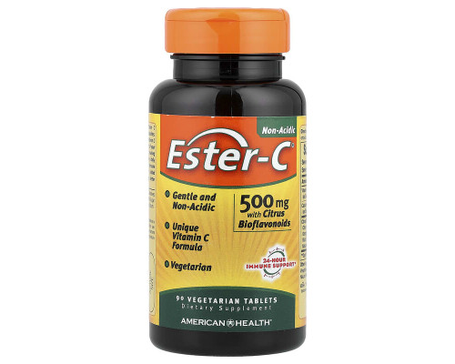 Естер-С із цитрусовими біофлавоноїдами American Health (Ester-C), 90 вегетаріанських таблеток