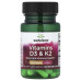Вітамін Д3+К2 Swanson (Vitamin D3+K2) 60 веганських капсул