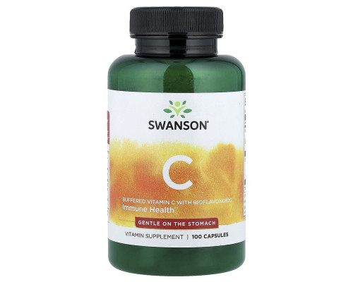 Вітамін С буферизований Swanson з біофлавоноїдами, 100 капсул