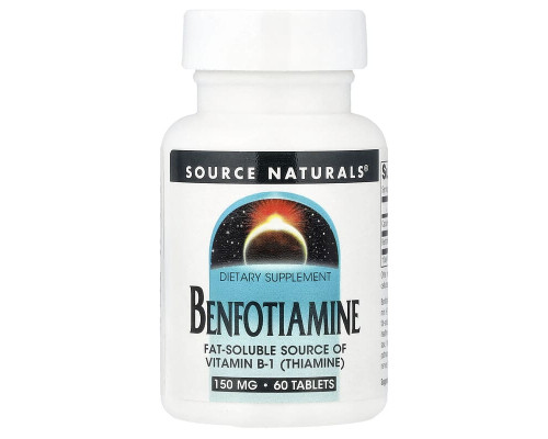 Бенфотіамін (В1 - Тіамін) Source Naturals 150 мг, 60 таблеток