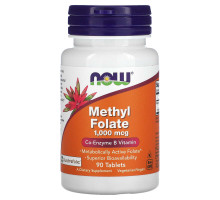Метилфолат Now Foods (Methyl Folate) 1000 мкг, 90 таблеток