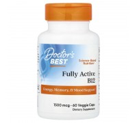 Активный витамин В12 Doctor's Best (Fully Active B12) 1500 мкг 60 растительных капсул