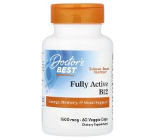 Активный витамин В12 Doctor's Best (Fully Active B12) 1500 мкг 60 растительных капсул