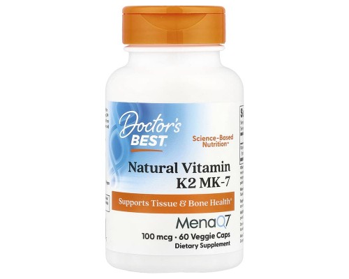 Вітамін К2 МК-7 Doctor's Best 100 мкг, 60 рослинних капсул