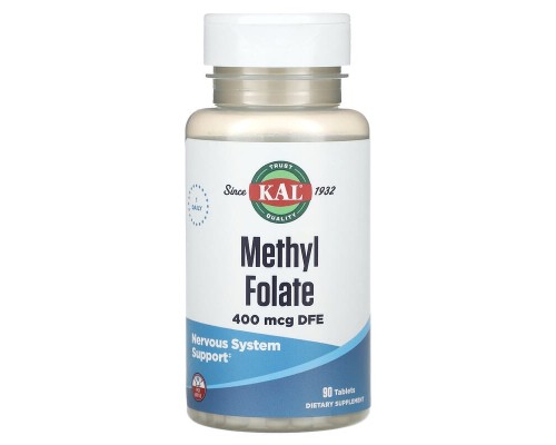 Метилфолат (Methyl Folate) KAL 400 мкг, 90 таблеток Метилфолат (Methyl Folate) KAL 400 мкг, 90 таблеток