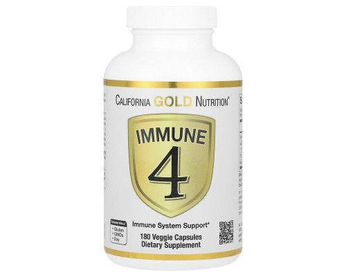 Средство для укрепления иммунитета Immune 4 California Gold Nutrition, 180 вегетарианских капсул