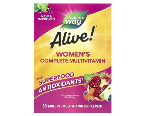 Комплекс мультивітамінів для жінок Alive! Nature's Way 50 таблеток