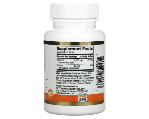 Вітамін С 21st Century (Vitamin C) 1000 мг 60 таблеток