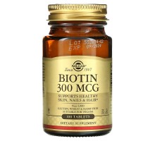 Биотин Solgar 300 мкг, 100 таблеток