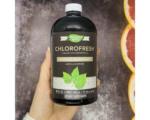 Nature's Way, Chlorofresh, жидкий хлорофилл, без добавок, 480 мл