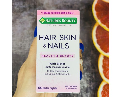 Nature's Bounty, Hair, Skin & Nails, 60 капсул, покрытых оболочкой