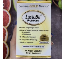 California Gold Nutrition, LactoBif, пробіотики, 30 млрд КУО, 60 вегетаріанських капсул