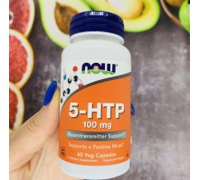 Now Foods, 5-HTP гідрокситриптофан, 100 мг, 60 вегетаріанських капсул