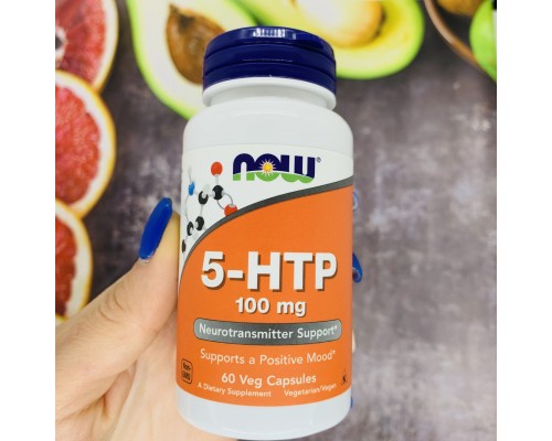 Now Foods, 5-HTP гидрокситриптофан, 100 мг, 60 вегетарианских капсул